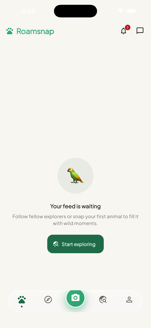 Your Roamsnap home feed